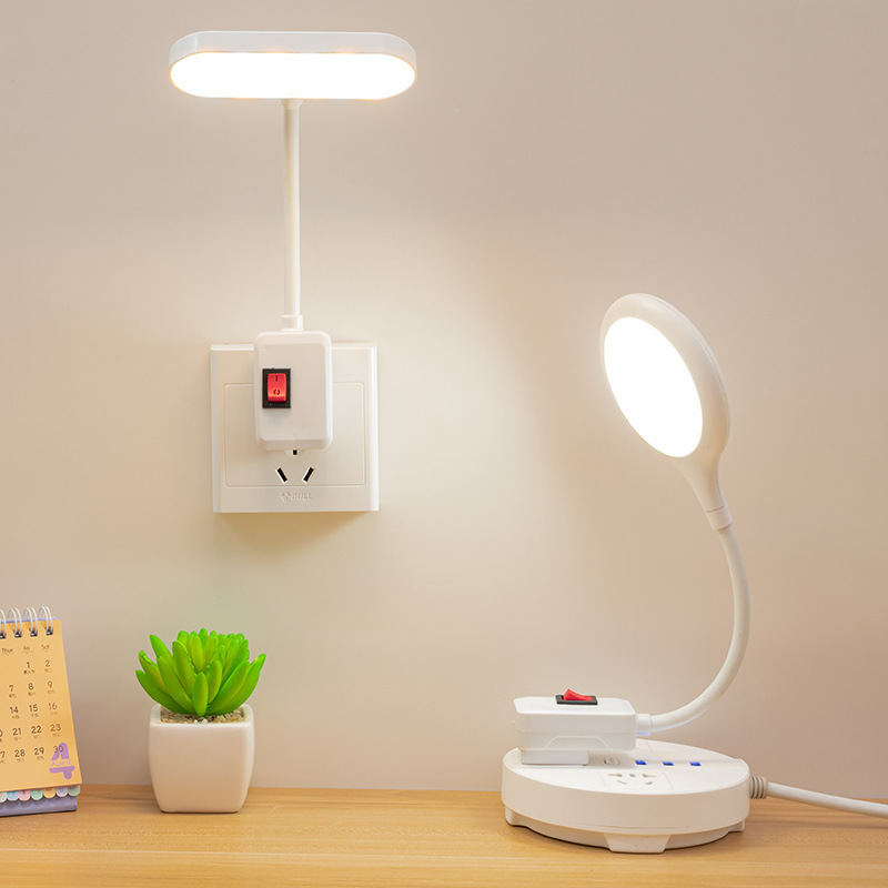 Base de lámpara de manguera metálica universal enchufable directa cabezal de cama de dormitorio lámpara de noche con base de lámpara de interruptor enchufable