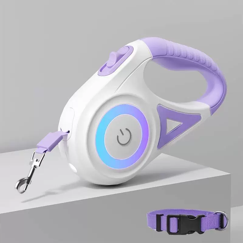 С leash-ремень для домашних животных с расширением и светящимся автоматическим тросом, прогулка с маленькой и маленькой собакой, веревка для собак, цепь для домашних животных
