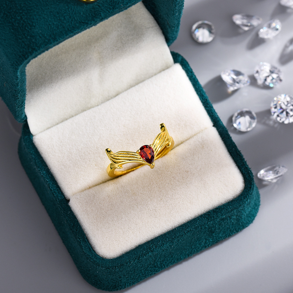 Retro French Crown Temperamental Cold Style Open Ring