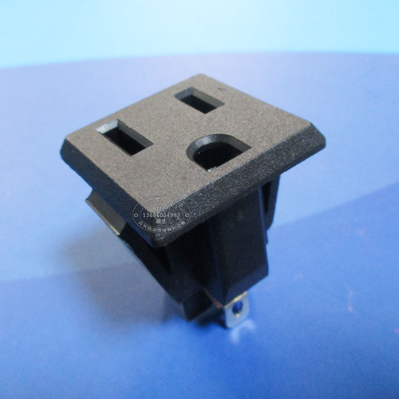 出口音响设备美标三孔母座 1圆两扁3孔AC输入美式母插座DB-14-M