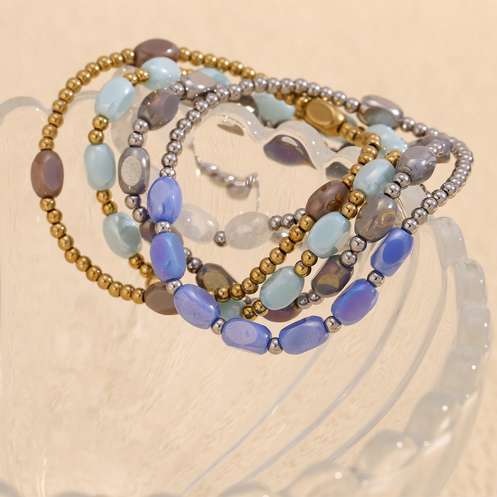 Plated 18K Gold Beaded Bracelet