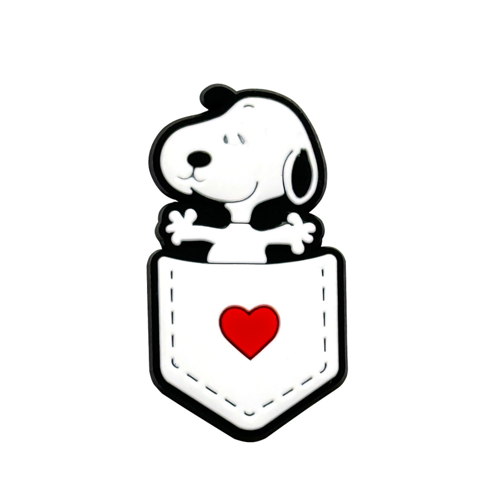 Círculos animados Snoopy zapatos flores Snoopy zapatos agujero de flores accesorios botones de zapato PVC botones de jardín botones de decoración