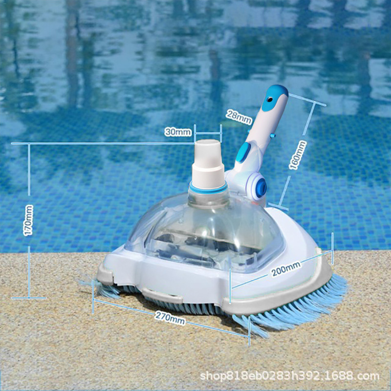 Swimming Pool Sewage Suction Device Transparent Vacuum Suction Head Cleaning Machine Hand Tools Fish Pond Pool Cleaning Equipment Outdoor