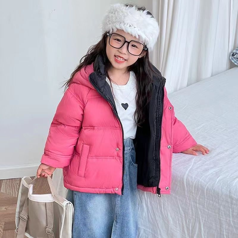Invierno niñas de pluma de algodón 2024 acelerar la ropa de algodón para niños chaqueta de algodón para niños chaqueta con capuzas