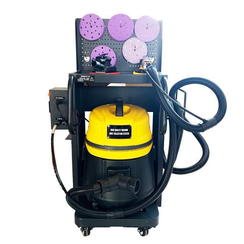 无尘气动干磨机中央集尘套装 汽车翻新修补喷漆吸尘打磨工具