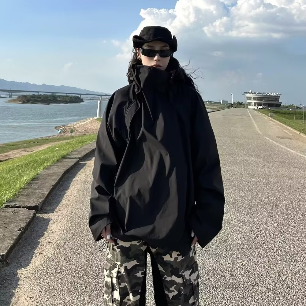 Ins High Street Trend Brand 2024 Primavera y otoño Chaqueta guapa Estilo de Hong Kong para hombres Estilo Harajuku japonés Chaqueta suelta de tendencia coreana