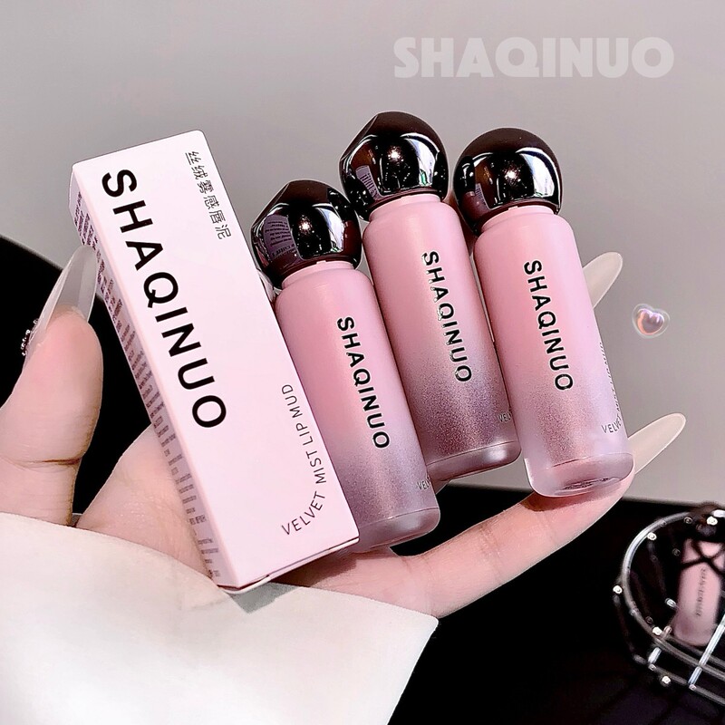 SHAQINUO丝绒雾感唇泥雾面哑光唇釉不易沾杯口红素颜显白学生唇彩|undefined