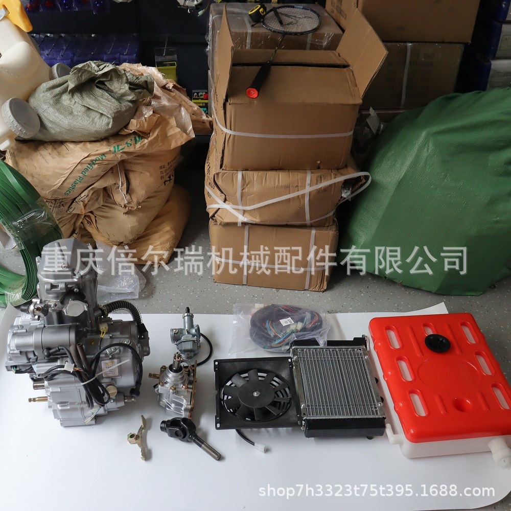 Beierrui motor de motocicleta de tres ruedas 200cc nuevo motor refrigerado por agua plateado negro motor opcional