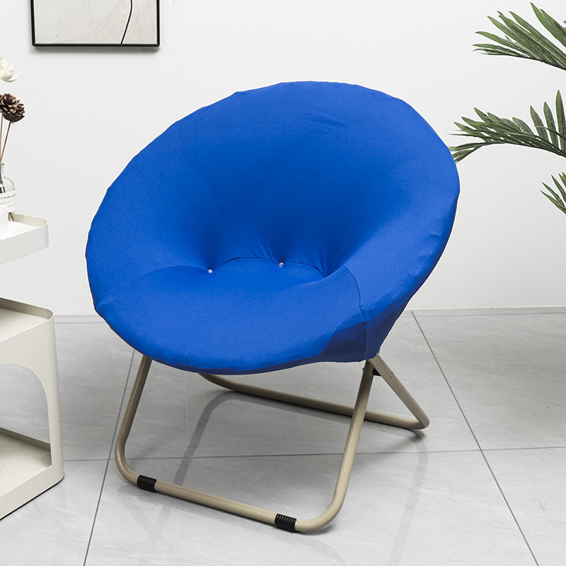 Solid color high elastic milk silk lazy chair cover moon chair cover dormitory chair cover office lunch break chair cover