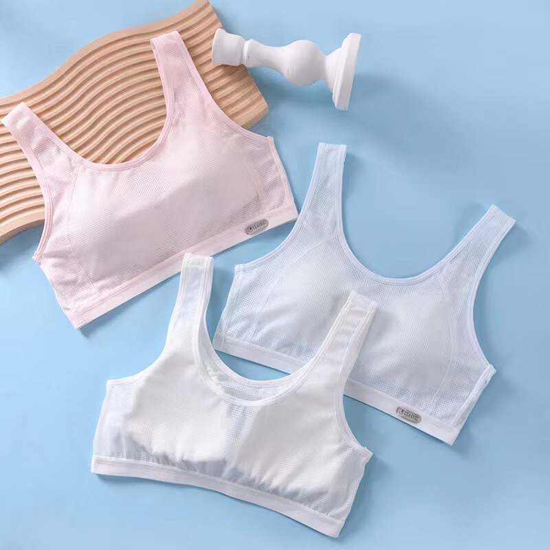 Anfeiya Girls' Underwear Summer Thin Breathable Early Development High School Students Small Vest Girls' Large Size Bra Anfeiya Girls' Underwear Summer Thin Breathable Early Development High School Students Small Vest Girls' Large Size Bra