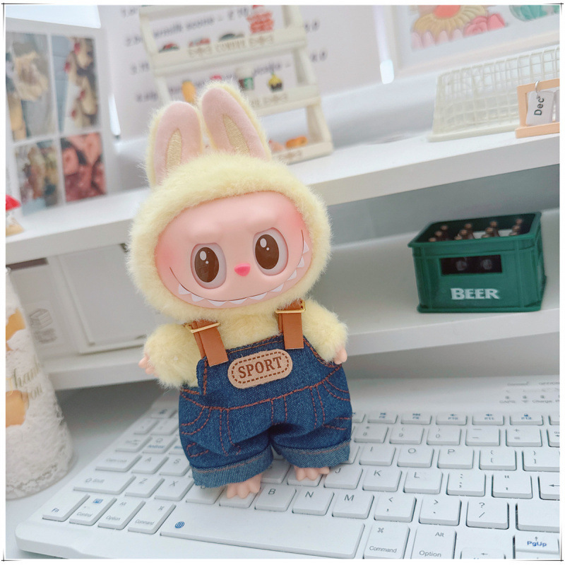 labubu ベビー服 Labubu 第一世代第二世代第三世代 10 センチメートル綿人形黒と白グレートレンディなスウェットシャツパーカーパンツ|undefined