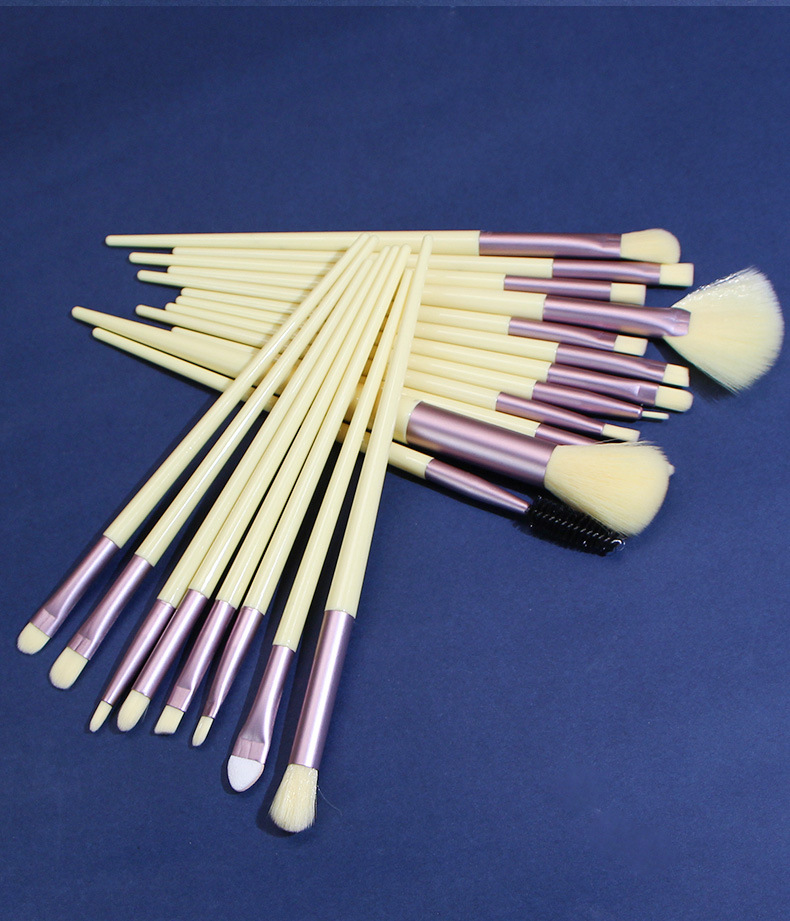 Fashion Style Fashion Artificial Fiber Plastic Handgrip Makeup Brushes 20 Pieces
