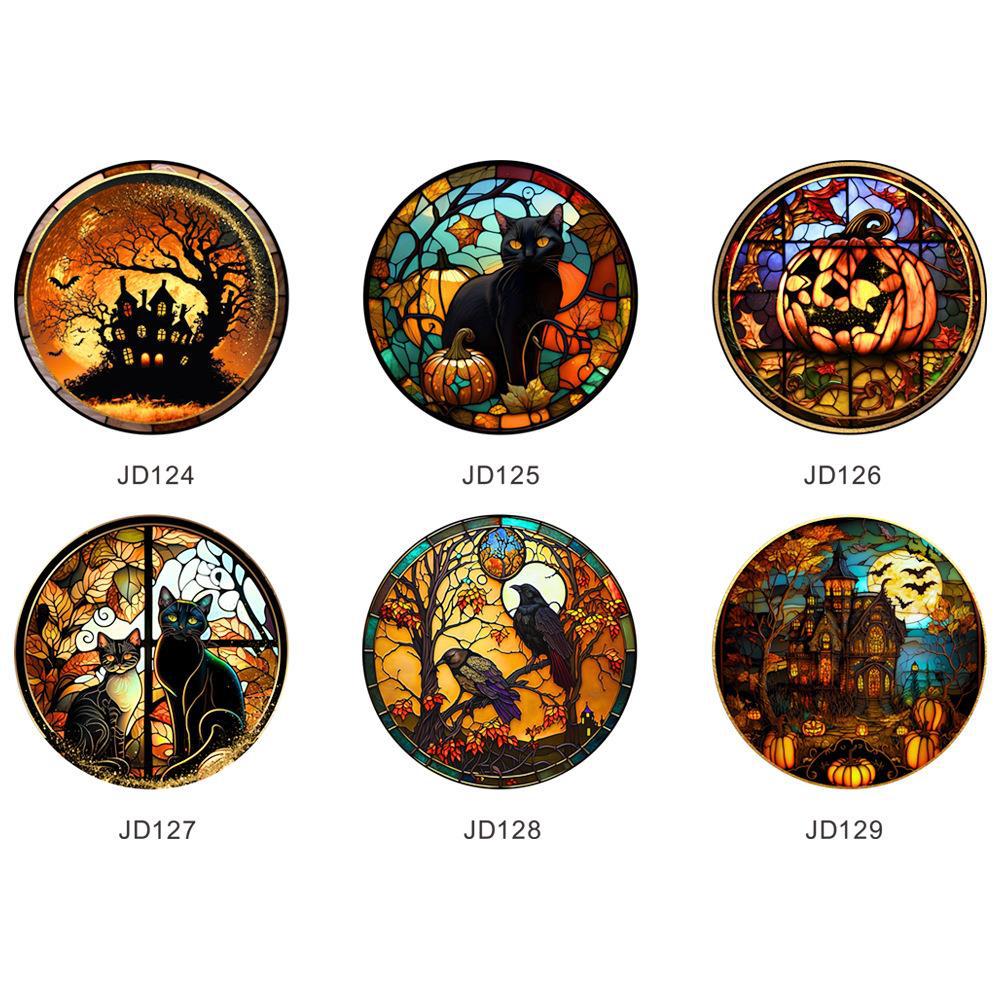 JD124-129 Cross-border Halloween PVC static electricity glass sticker non-glue removable festival party decoration window sticker 