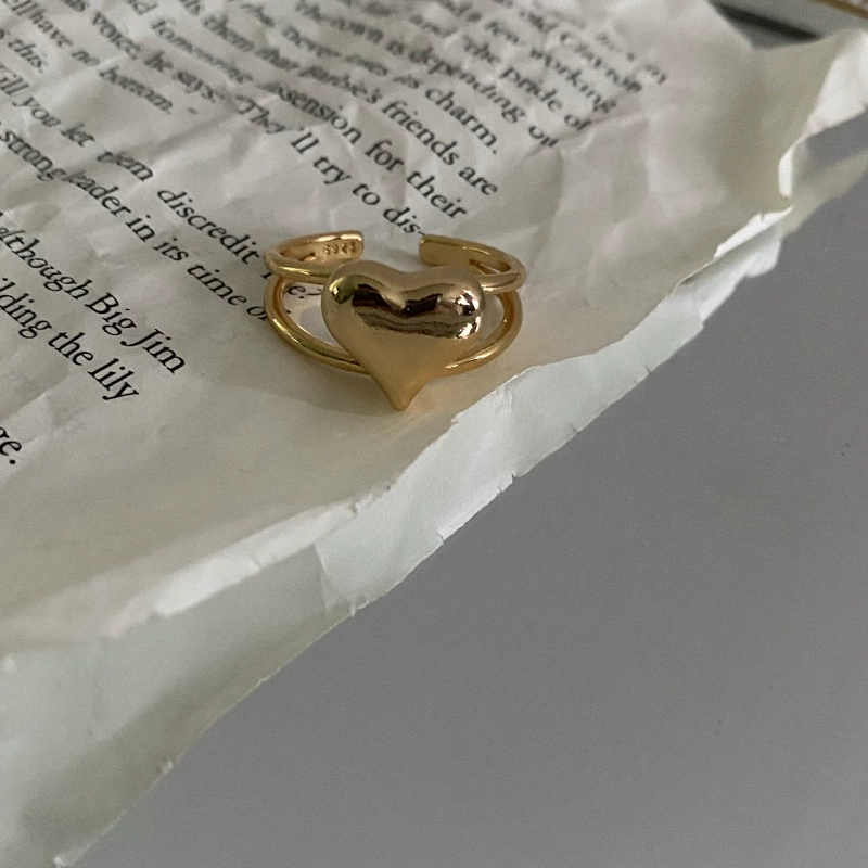 (Cross-border trading), fashionable one size retro golden ring, on index finger, simple and elegant design