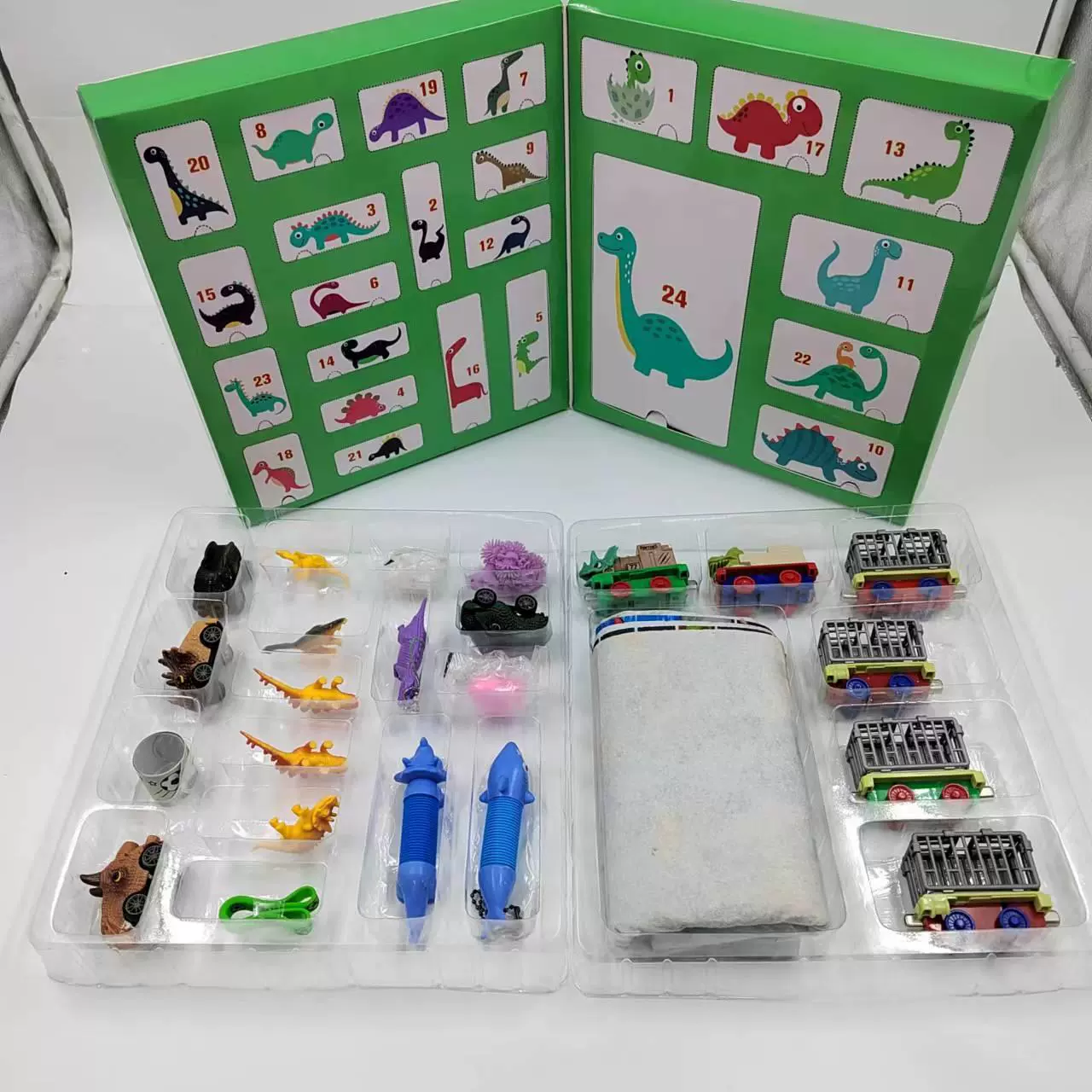 Динозавр, календарь, игрушка, набор, Amazon, 24 клетки, DIY, тираннозавр рекс