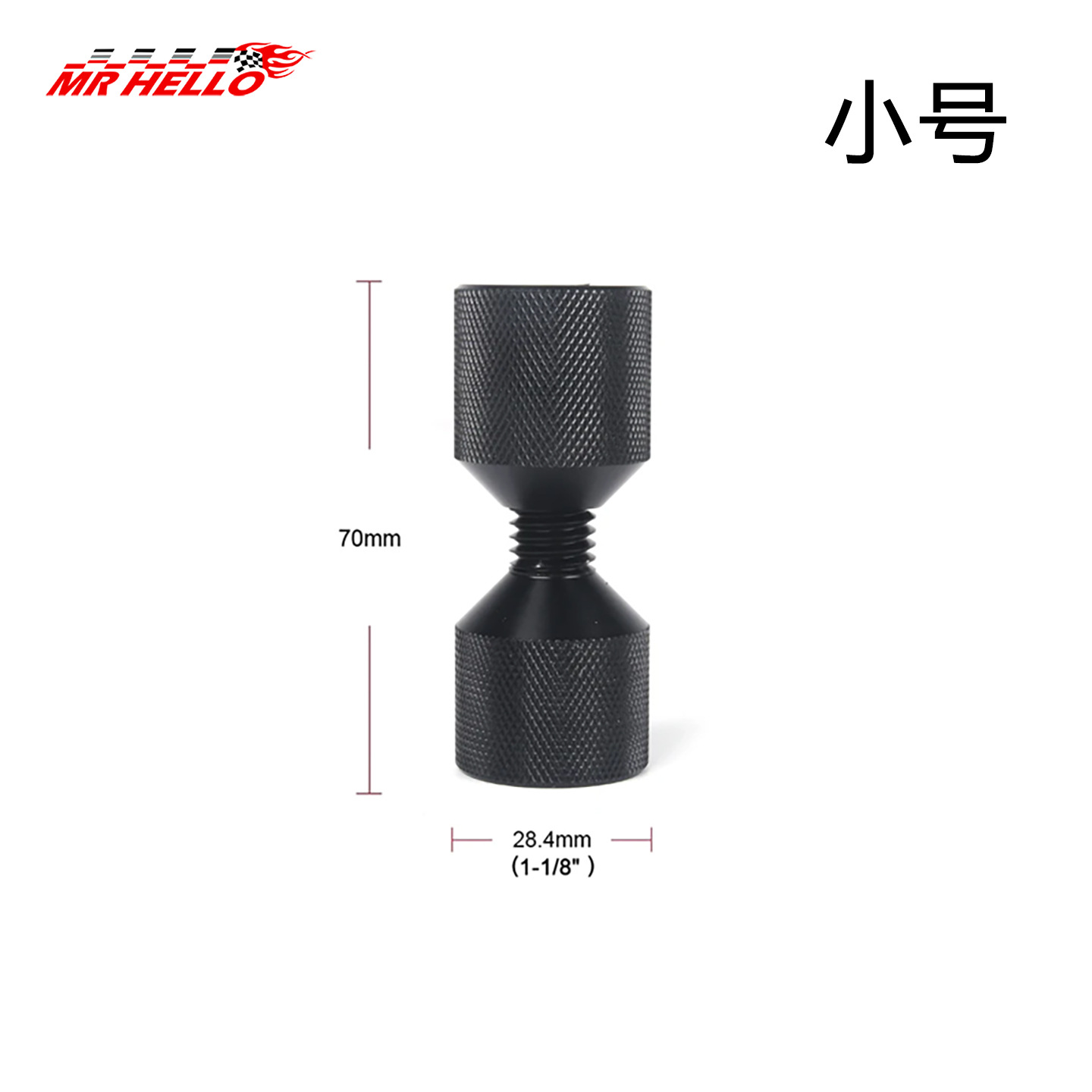 Aluminio 1-1/8 pulgadas doble agujero localización pin traje 2 Agujero brida alineación pin ajuste para 1/2-14 ASME 150LB