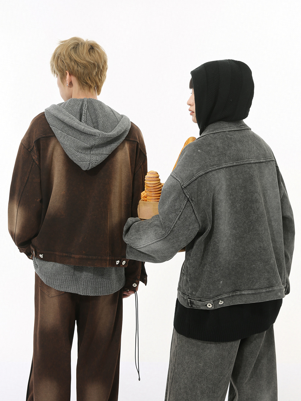 MTLCLOTHES Hombres| Nuevos productos de otoño de moda americana color gradiente retro hacer viejos jeans de moda