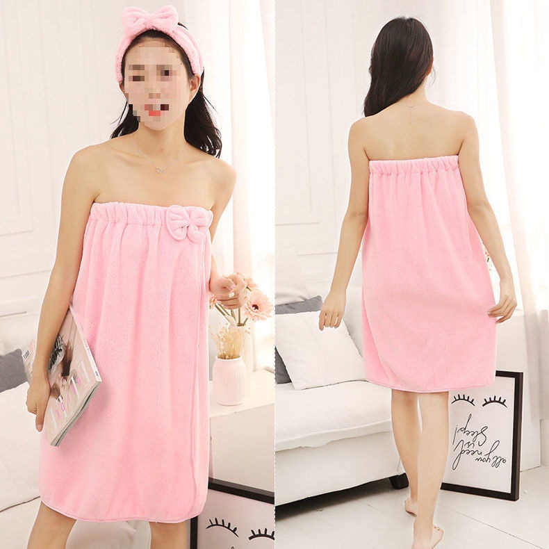 목욕 타월 목욕 치마 여성은 두꺼운 초대형 목욕 가운 흡수제 헤어 프리 뷰티 살롱 학생 유방 포장 튜브 목욕 타월 옷을 입을 수 있습니다.