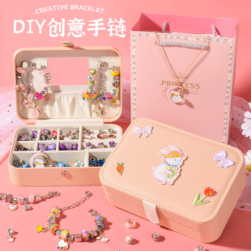 Joyería de los niños educativos creativo DIY cristal caliente pulsera cuentas regalo cumpleaños caja traje