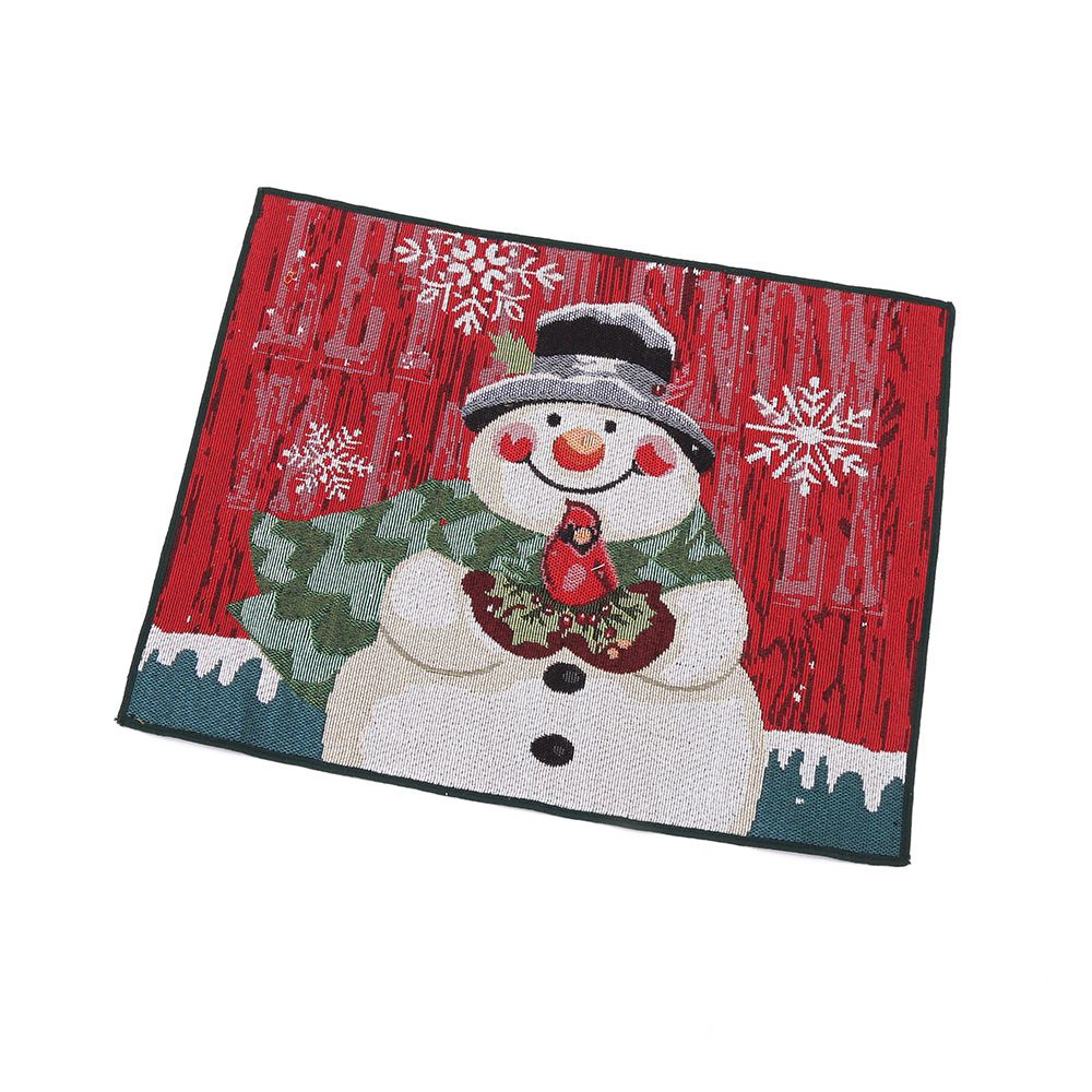 2024 nuevo cojín de Navidad cojín de muñeco de nieve de Navidad cojín de mesa de decoración familiar cojín de mesa de Navidad Jacquard