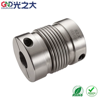 定制不锈钢波纹管联轴器GRCG-25X37大扭矩伺服步进电机丝杆连轴器