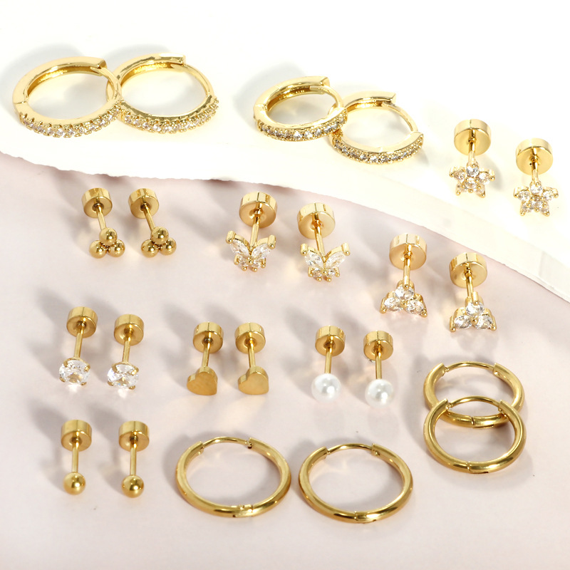 Pointed titanium steel lip stud product view