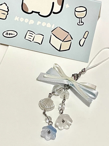 BlueGirl|Blue girl beaded jewelry pendant DIY girl heart ins style mobile phone chain Gubenguka Jane