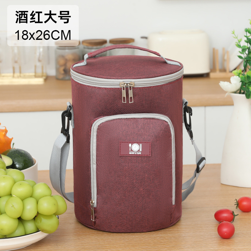 Bolsa de aislamiento portátil de alto valor facial para el trabajo y la escuela con bolsas de almuerzo, bolsas de aluminio gruesas, bolsas de almuerzo redondas