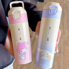 Internet celebrity Sanrio 316 stainless steel thermos cup for girls, casual drinking cup, student cartoon accompanying couple water cup