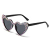 Genuine cute sunglasses heart-shaped, glasses heart shaped solar-powered handmade, European style, cat's eye