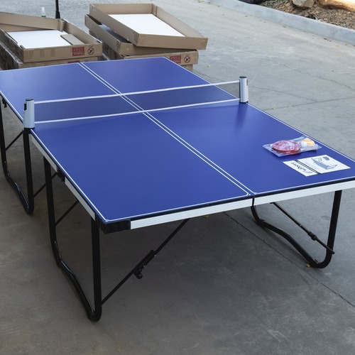 Portable, foldable, with wheels, movable standard indoor table tennis table