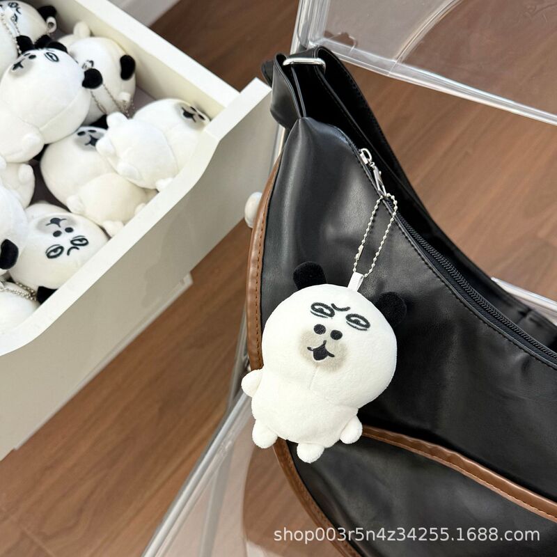 Abstract Self-Deprecating Red Panda Shrimp Plush Toy Funny Quirky Stuffed Animal Keychain Girl Gift