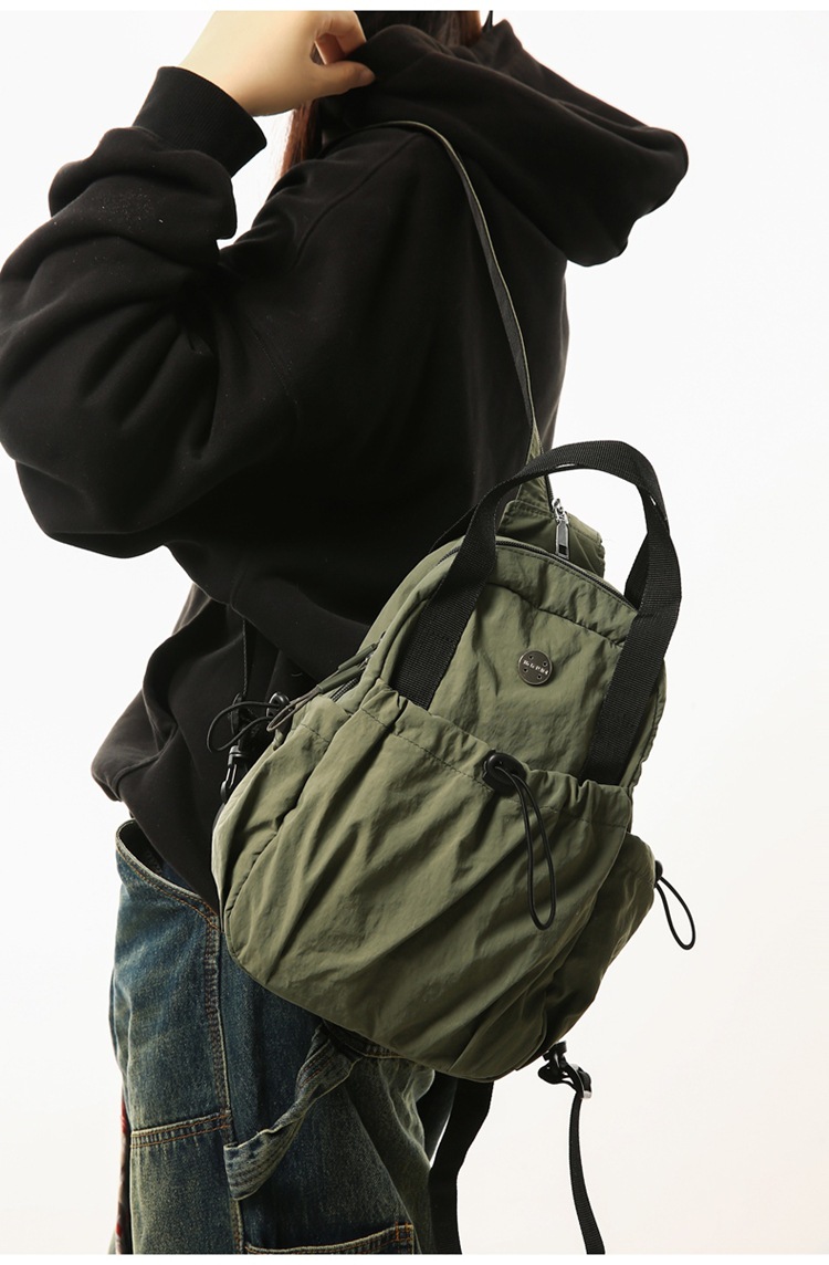 Backpack Men's And Women's 2025 Multifunctional Breast Bag Lightweight Nylon Cloth Bag Single Shoulder High Value Work Commuter Messenger Bag_voghion.com