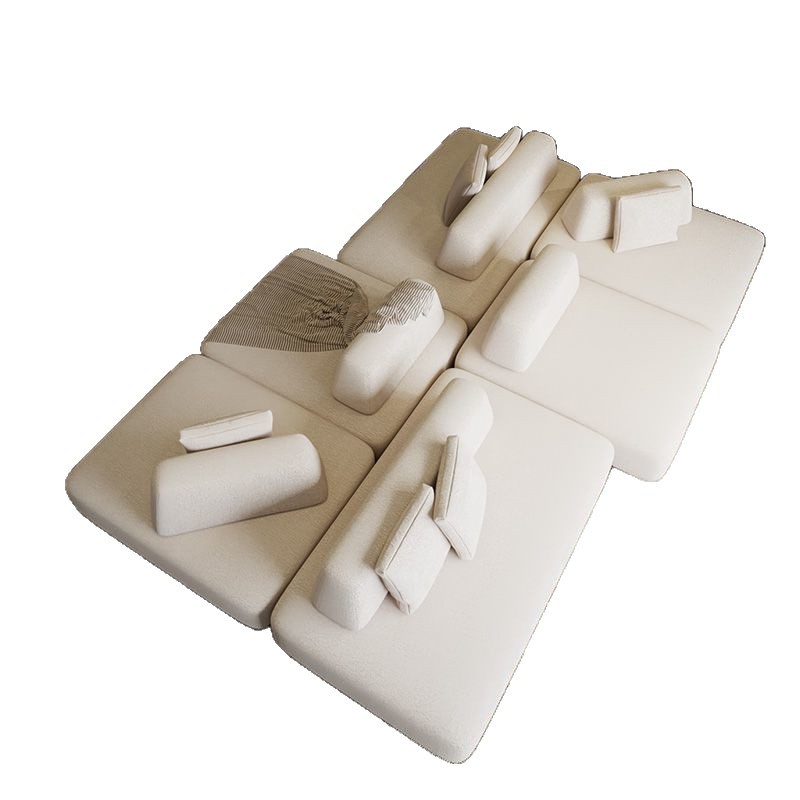Sofá modular apartamento pequeño combinación libre salón horizontal de doble cara sala de estar isla cuadrado sin apoyabrazos sofá de tela de respaldo