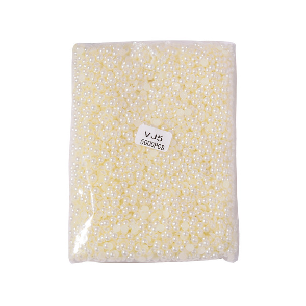 white beige three dimensional pack pearl handmade