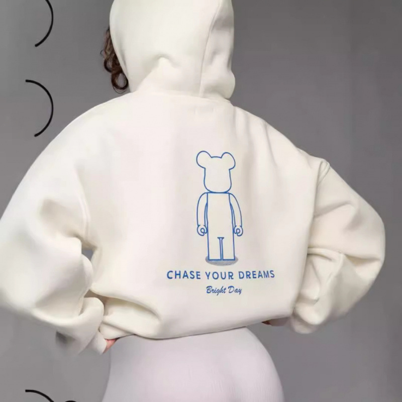 Felpa con cappuccio ampia e comoda, nuova, autunno inverno, design semplice, stampa, oversize, versatile, top._voghion.com