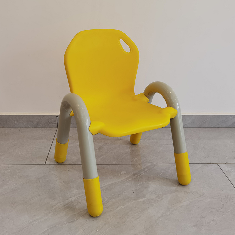 Kindergarten Chair Kidsren's Plastic Back Chair Early Education Center Toddler Baby Thickeneded Anti-Slip Small Stool with Armrests