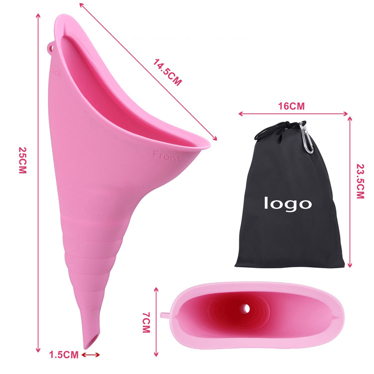 The new silicone urinal for women is a foldable and convenient emergency urination tool for outdoor travel undefined