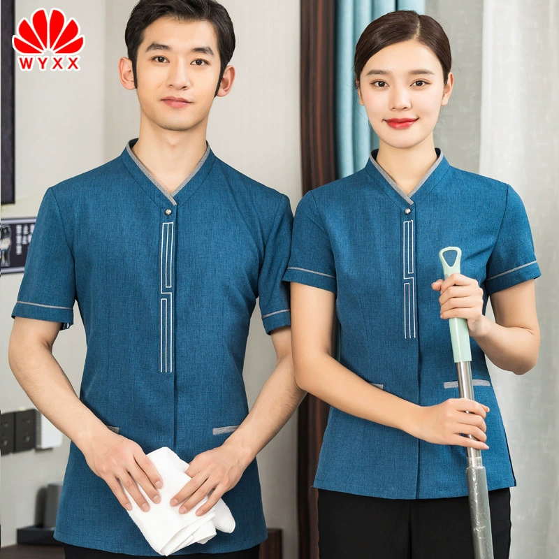 Отель уборка одежды летом с коротким рукавом собственности гостиничный номер уборщик Рабочий костюм продаж тетя ПА Униформа Новый