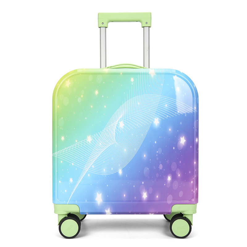24 años de nuevo modelo de maleta de niños dibujos animados, caja de tracción de ruedas universales, caja de embarque de almacenamiento de gran capacidad en stock