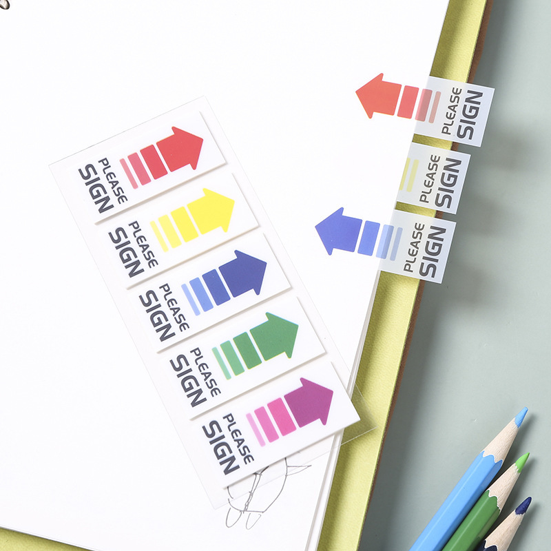 Morandi etiqueta de índice translúcida personalizada estudiantes de aprendizaje clave etiqueta etiqueta de instrucción de clasificación pet post-it