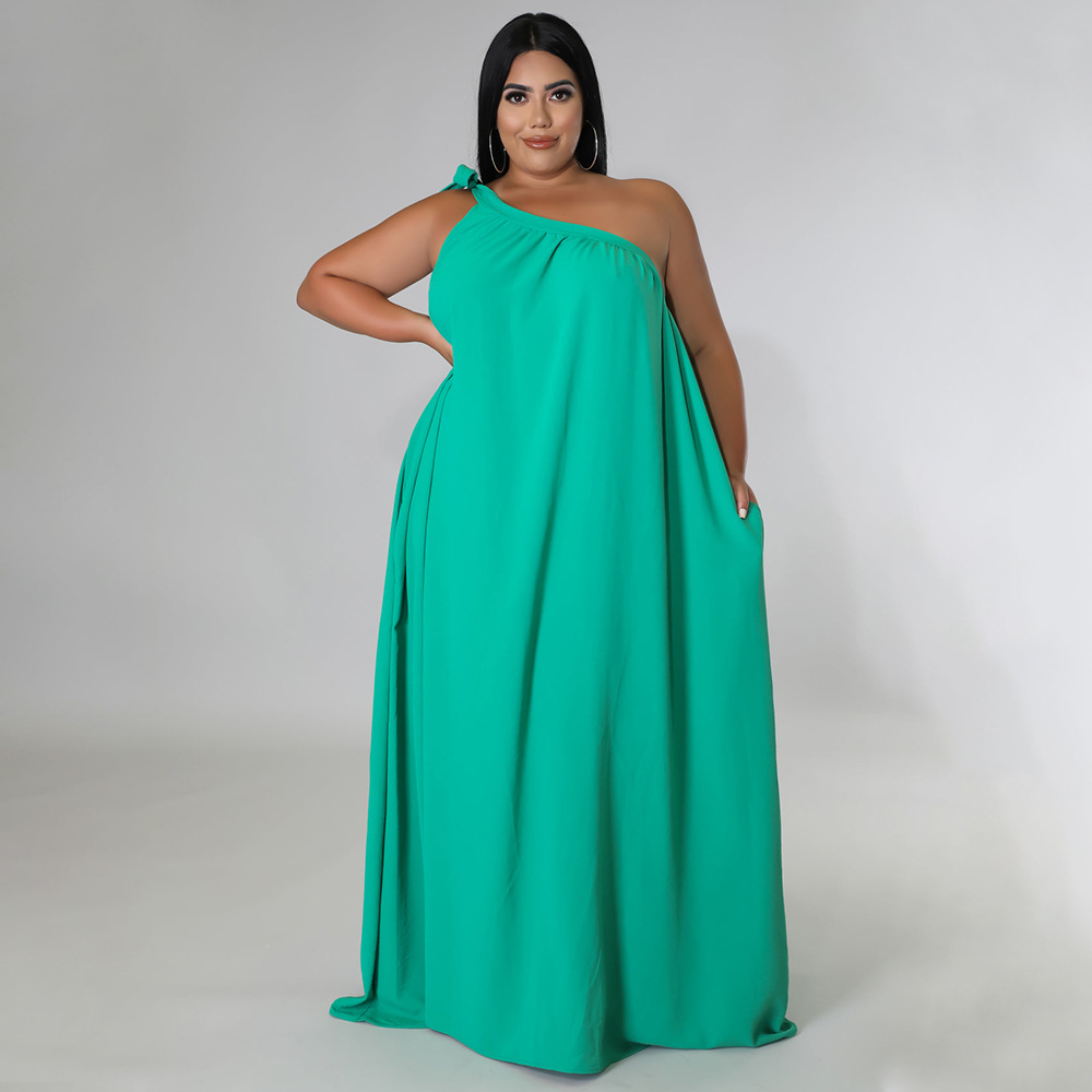 Loose Version Solid Color Pattern Wholesale Casual Commute Solid Color Daily Collarless Sleeveless Swing Dress