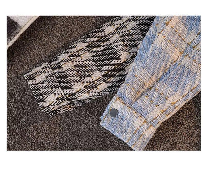 Veste chemise à carreaux pour femme style décontracté chic_voghion.com
