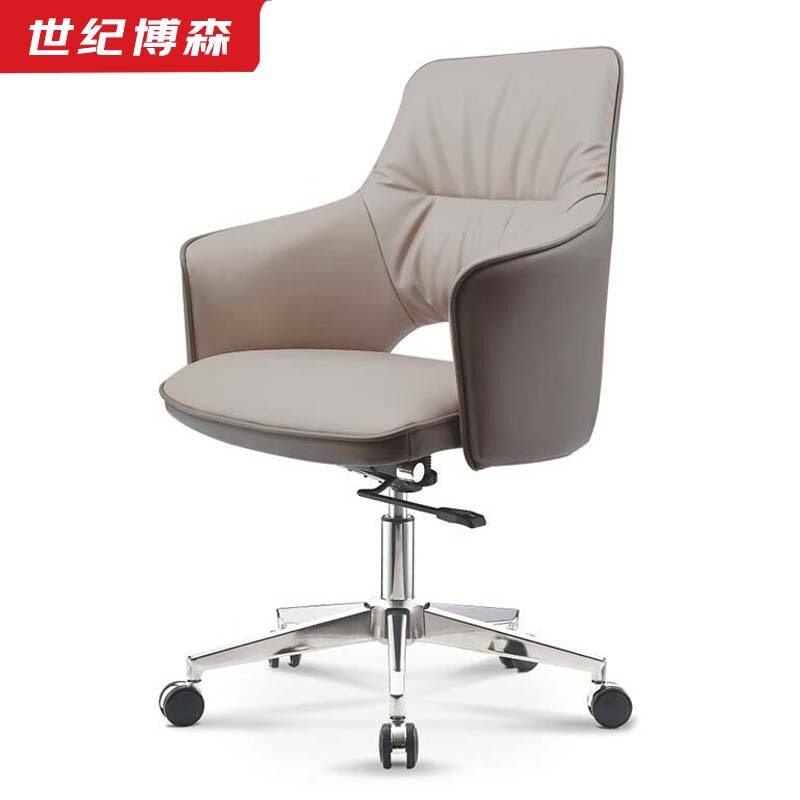 Simple Leather Boss Chair Office Chair Silent Wheel Comfortable Sedentary Computer Chair Rotating Adjustable Lift Executive Chair