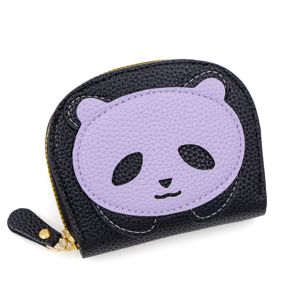 Nuevo monedero lindo panda para señoras, monedero, bolso pequeño, bolso de almacenamiento con llave creativa, bolso de moneda