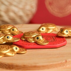 新しい大甲鎮蘭宮咬金亀財布、金亀、小亀、縁起の良い飾り、革製品、縁起の良いもの、守護縁起の良いもの
