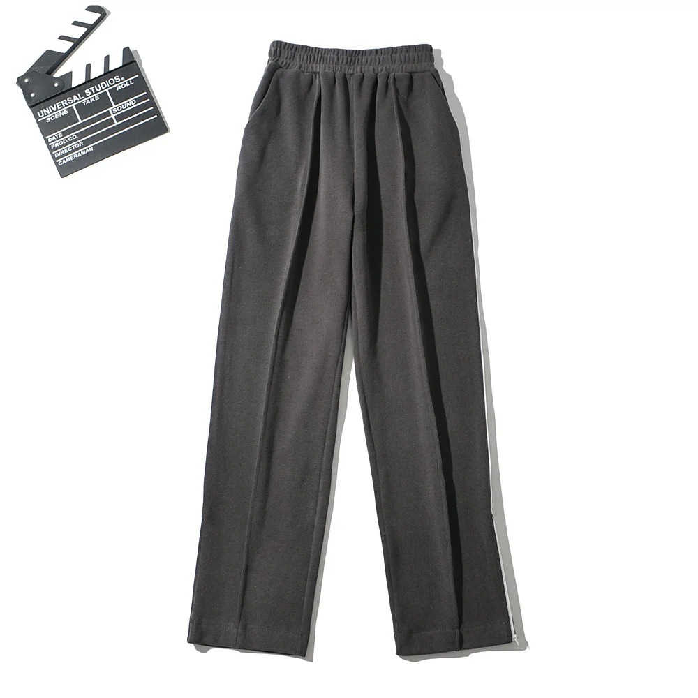 zipper wide leg sweatpants  NSAC28672