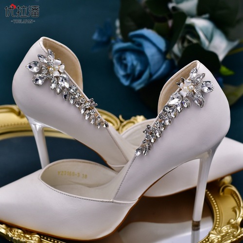 Ulapan European and American wedding shoe accessories removable shoe flower high-heeled shoes upper decoration rhinestone hole shoe shoe buckle HX35