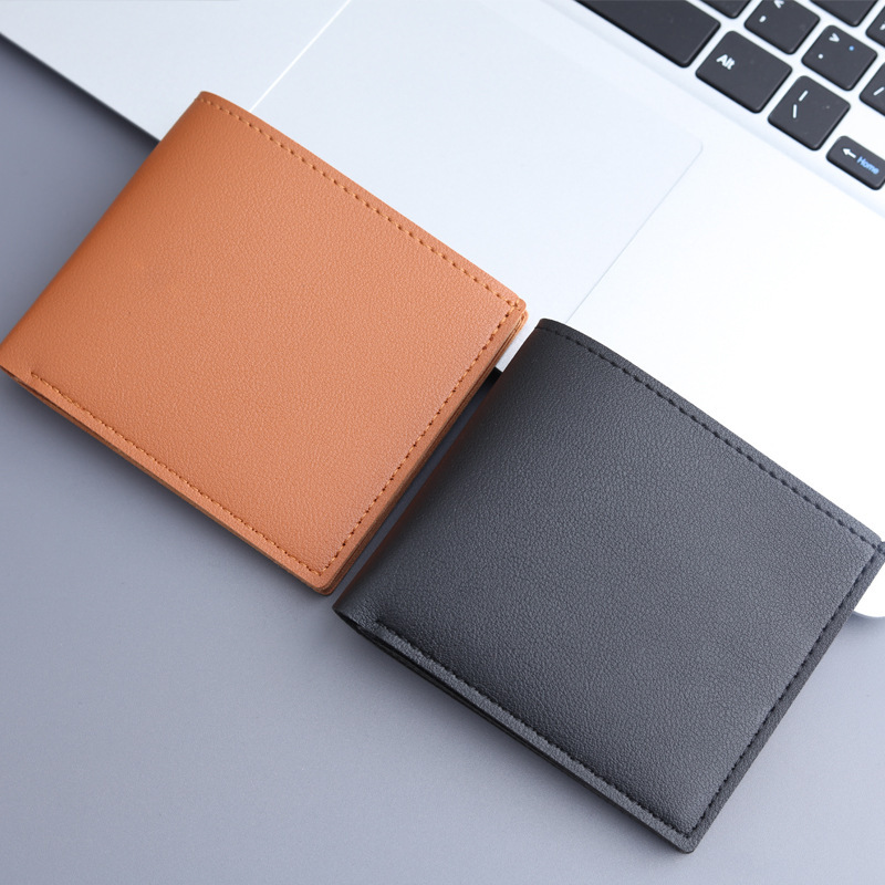 Men's short wallet men's wholesale cross-border e-commerce factory in stock men's wallet men's wallet simple without LOGO