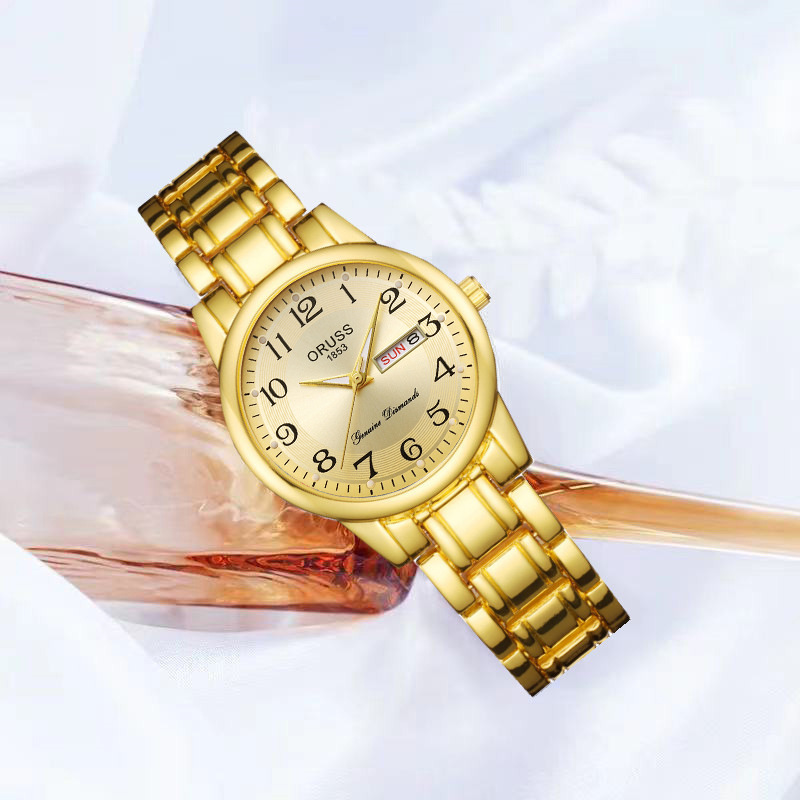 골드 페이스가 있는 디지털 골드 - 여성 모델